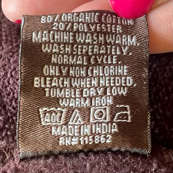 Brown Sweatshirt Zipper w Hoodie - Picture 10 of 10